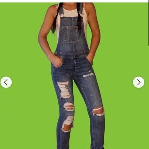Dark Wash Overalls